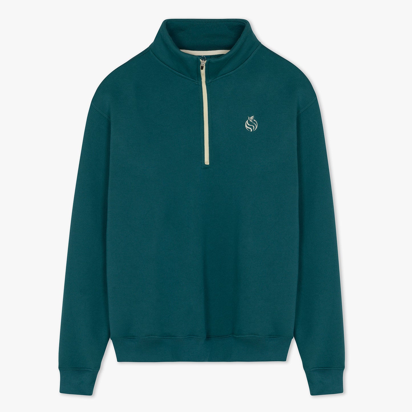 Front of teal half zip 