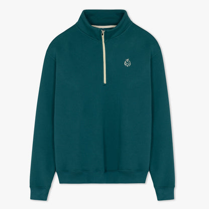 Front of teal half zip 