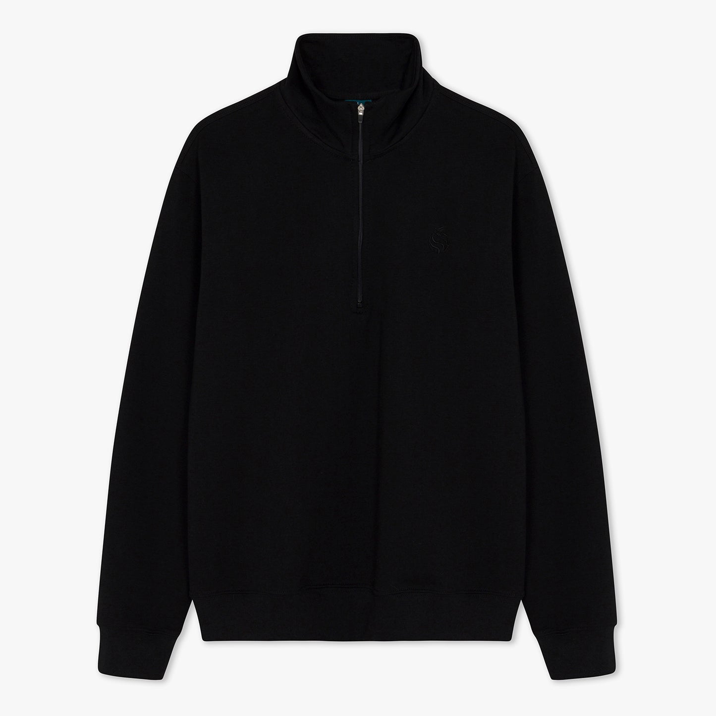 Front of black half zip