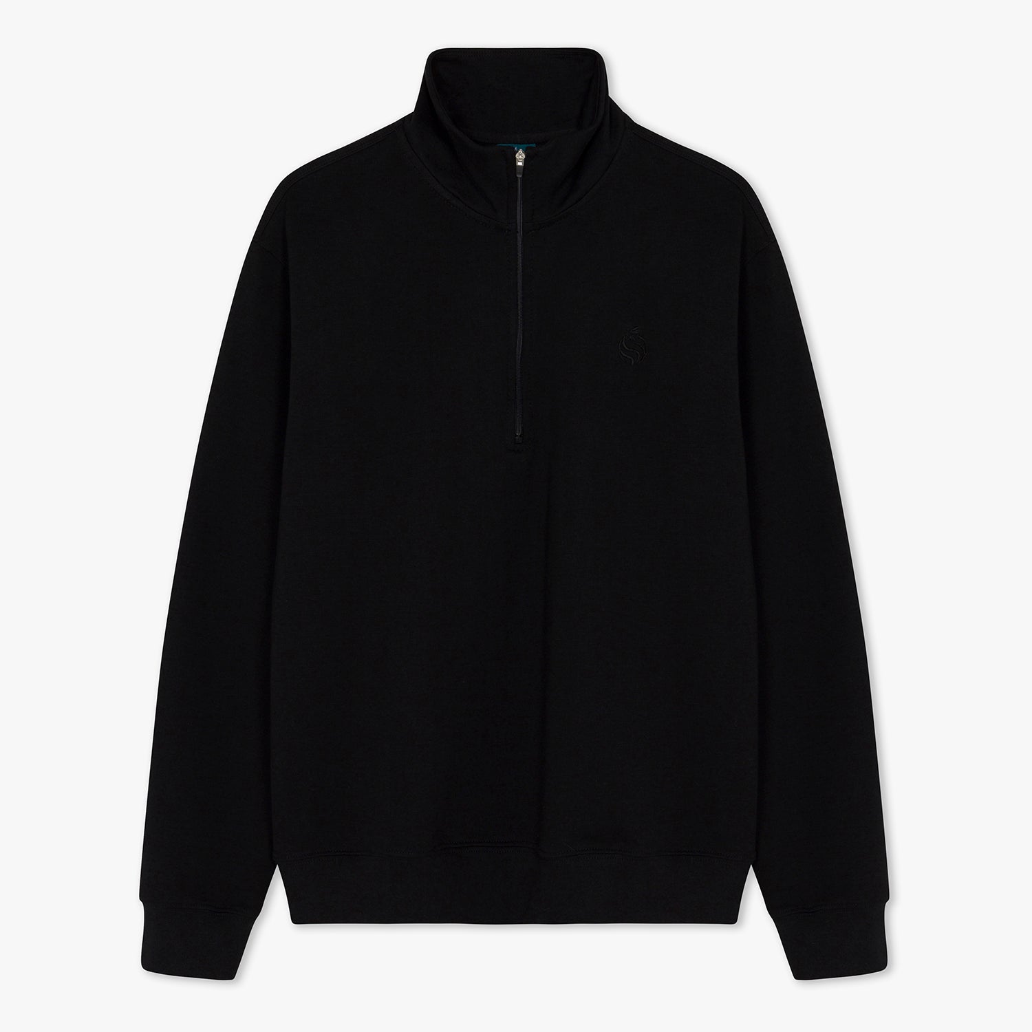 Front of black half zip