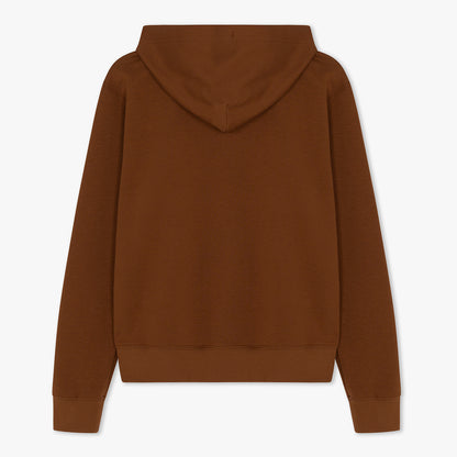 Back of brown hoodie