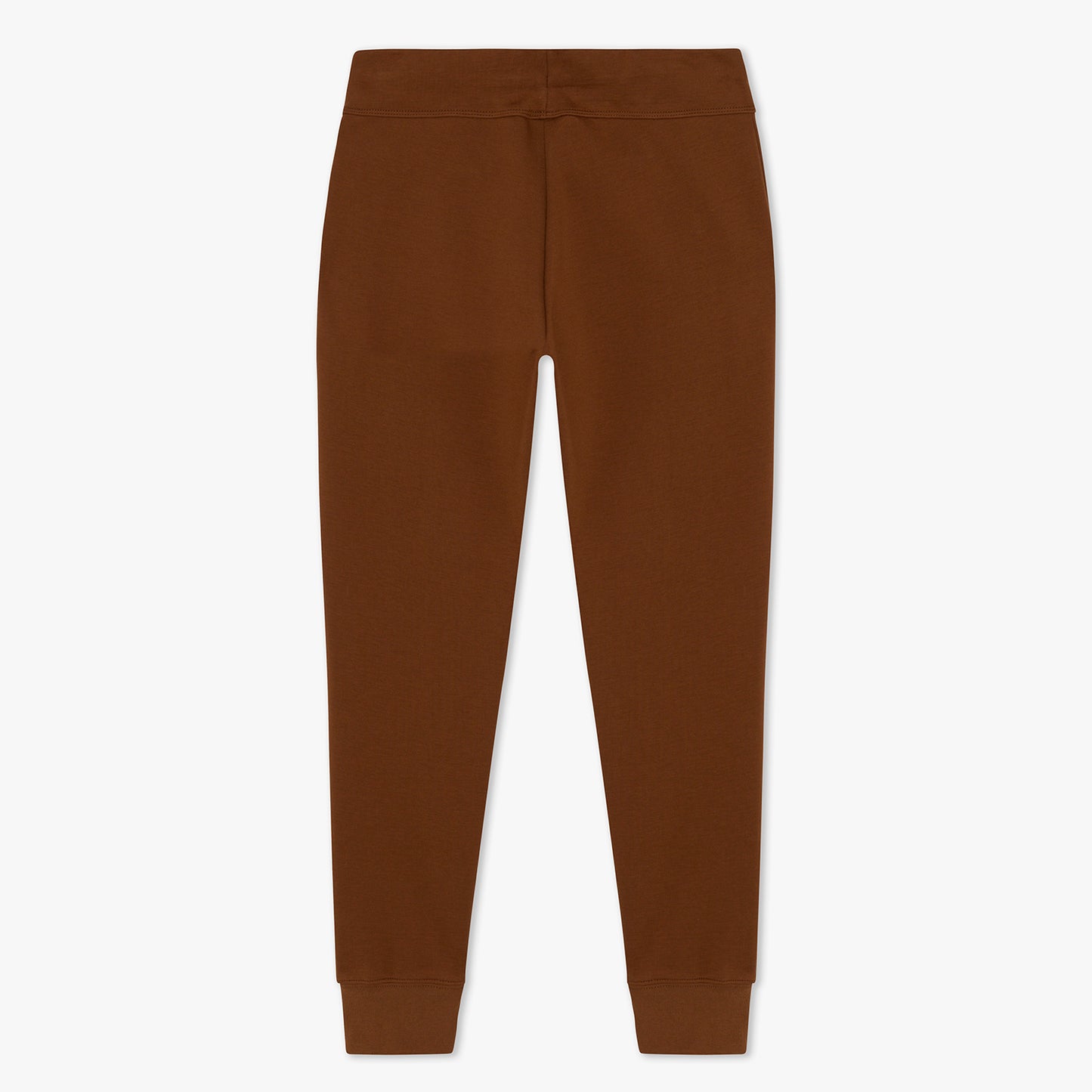 Back of brown joggers